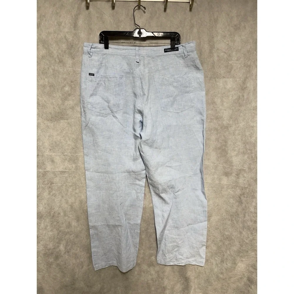 VTG Enyce Pants Men 38X32 Light‎ Blue Linen Baggy Coastal Casual Resort Hip Hop